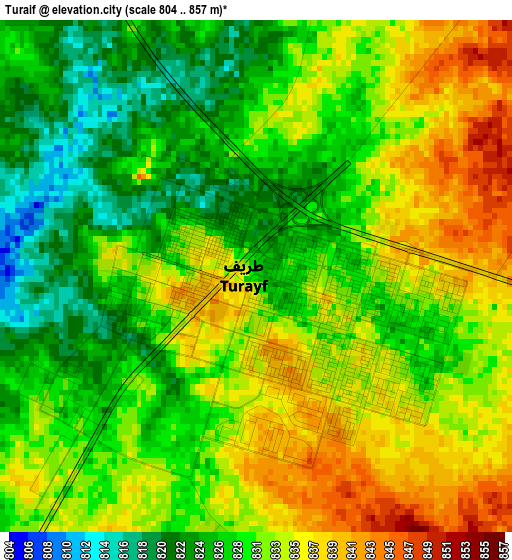 Turaif elevation map