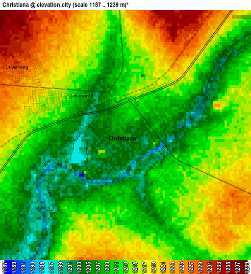 Christiana elevation map