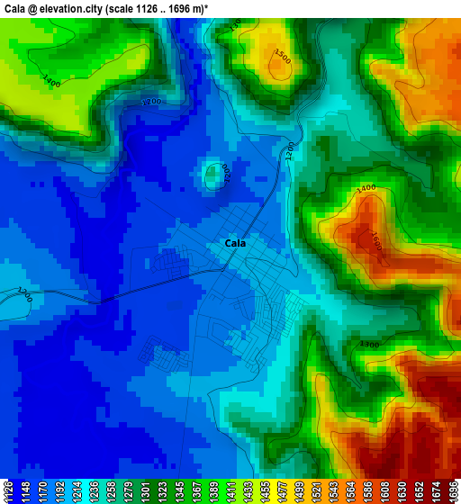 Cala elevation map