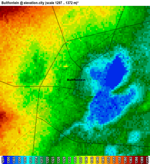 Bultfontein elevation map