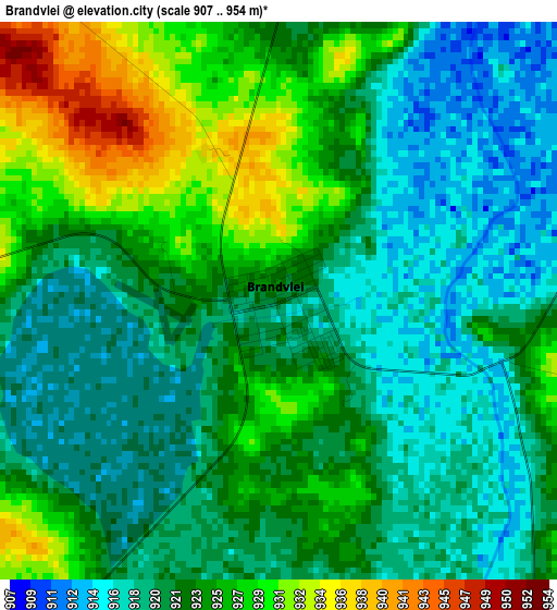 Brandvlei elevation map