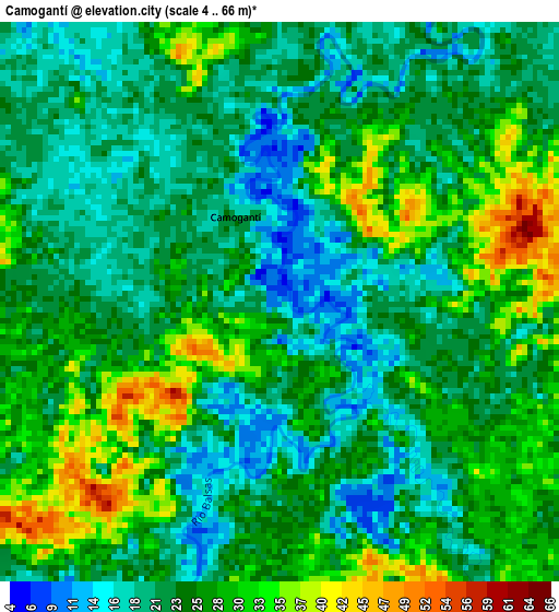 Camogantí elevation map