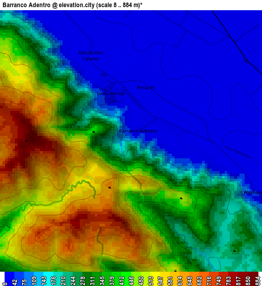 Barranco Adentro elevation map