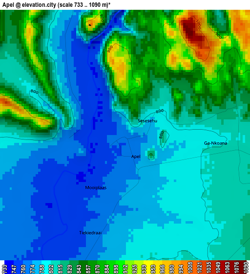 Apel elevation map