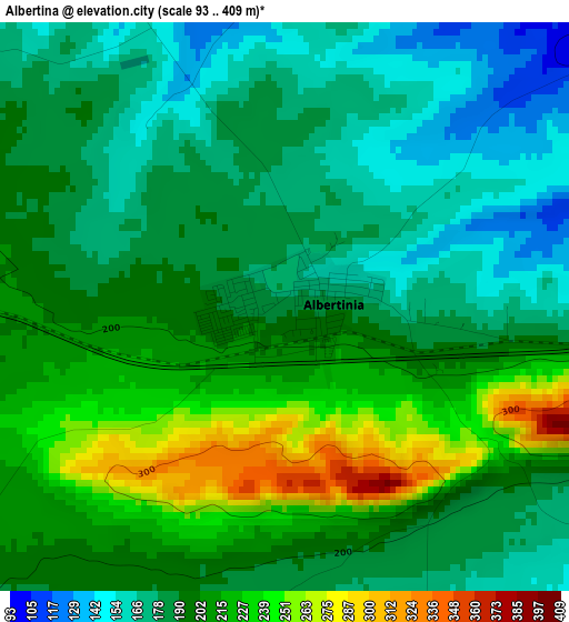 Albertina elevation map