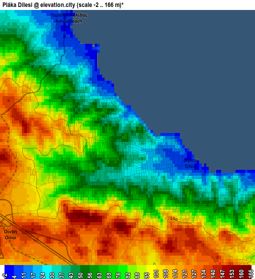 Pláka Dílesi elevation map