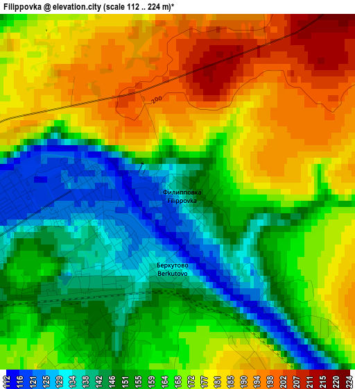 Filippovka elevation map