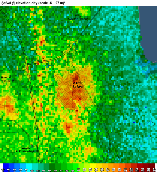 Şafwá elevation map