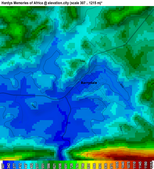 Hardys Memories of Africa elevation map