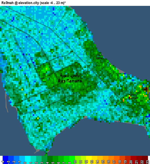 Raḩīmah elevation map