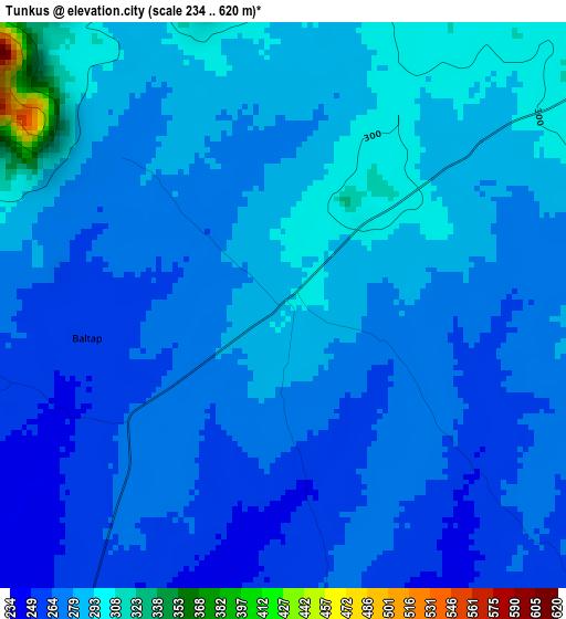 Tunkus elevation map