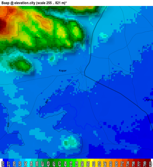 Baap elevation map