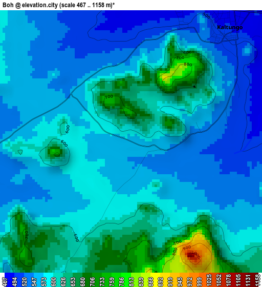 Boh elevation map