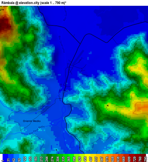 Rámbala elevation map