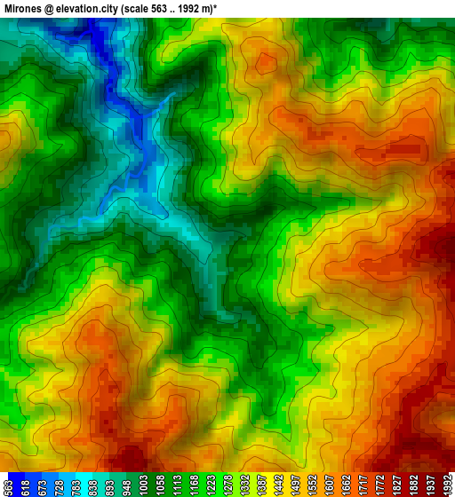 Mirones elevation map