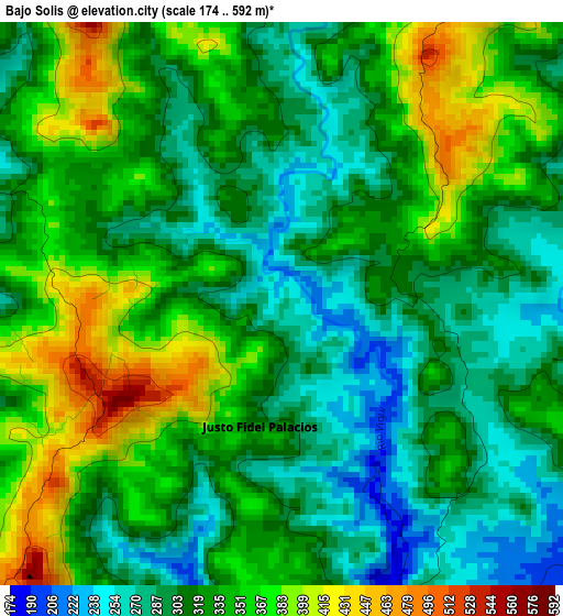 Bajo Solis elevation map