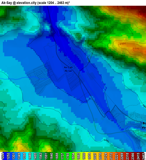 Ak-Say elevation map