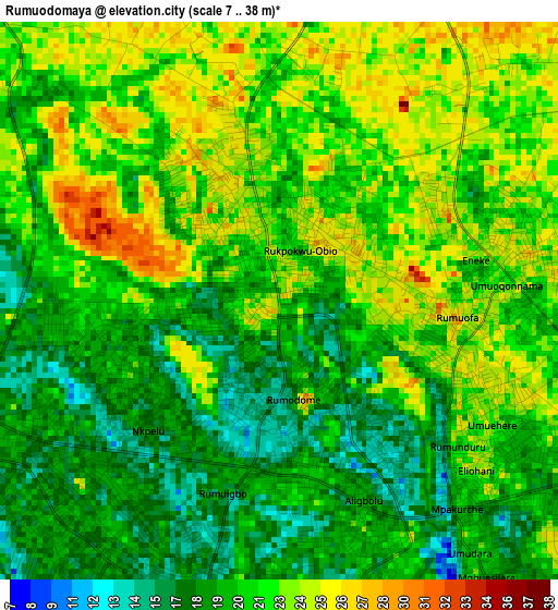 Rumuodomaya elevation map