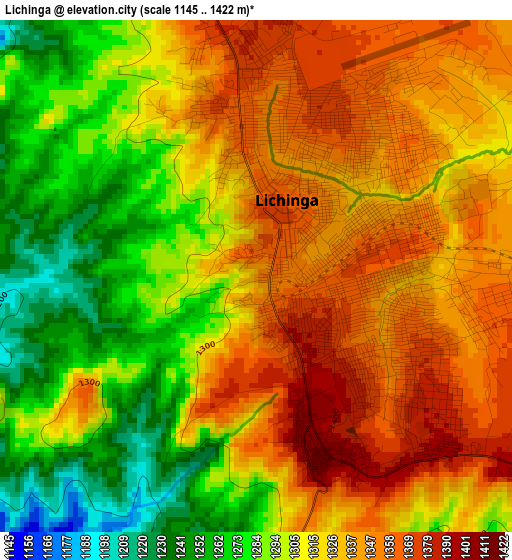 Lichinga elevation map