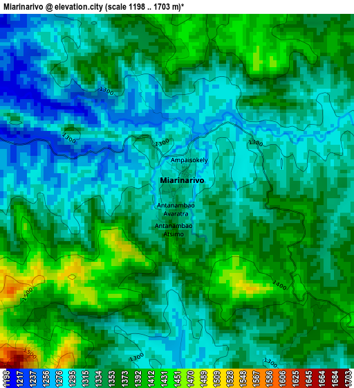 Miarinarivo elevation map