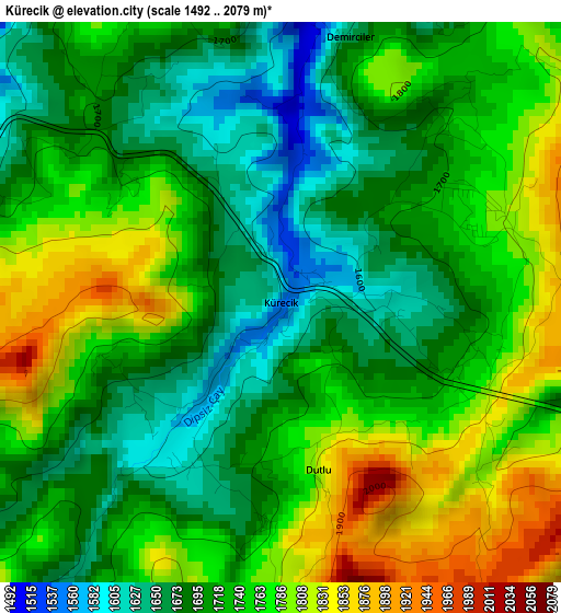 Kürecik elevation map