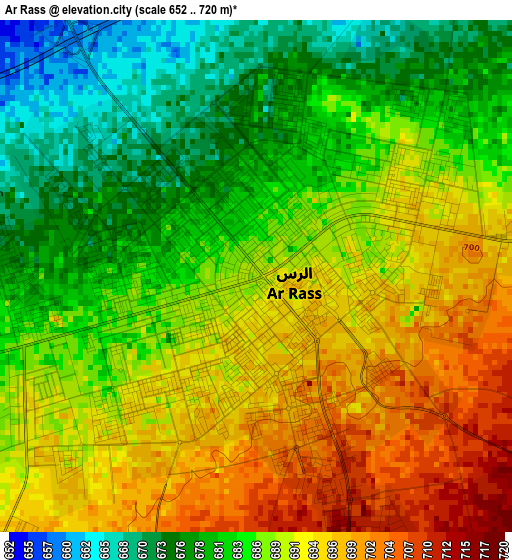 Ar Rass elevation map