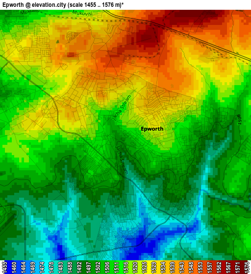 Epworth elevation map