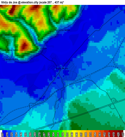 Vințu de Jos elevation map