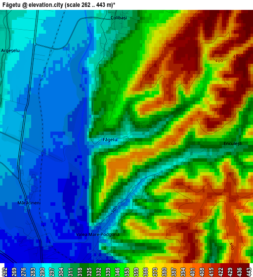 Făgetu elevation map