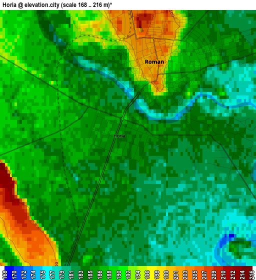 Horia elevation map