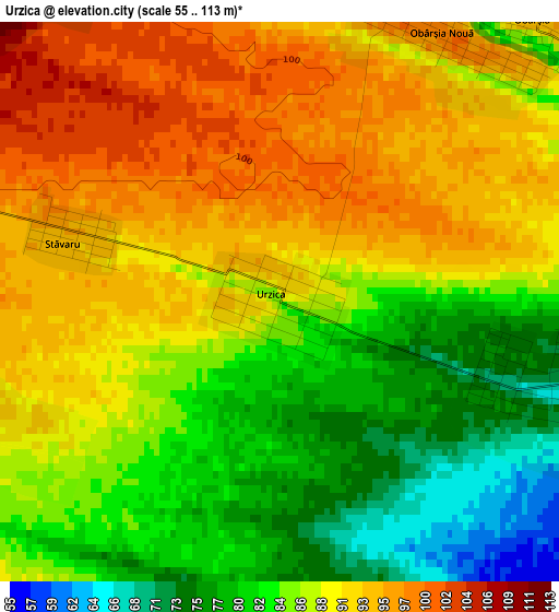 Urzica elevation map