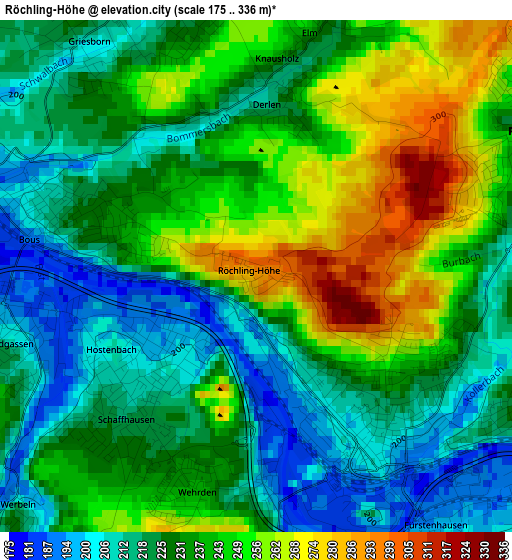 Röchling-Höhe elevation map