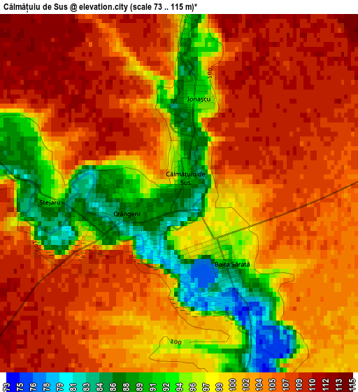 Călmățuiu de Sus elevation map