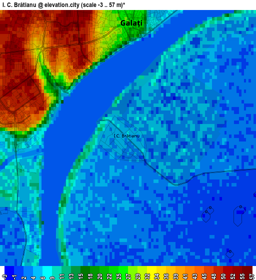 I. C. Brătianu elevation map