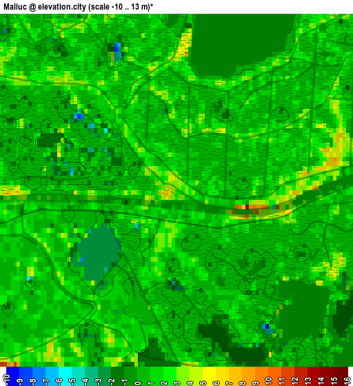 Maliuc elevation map