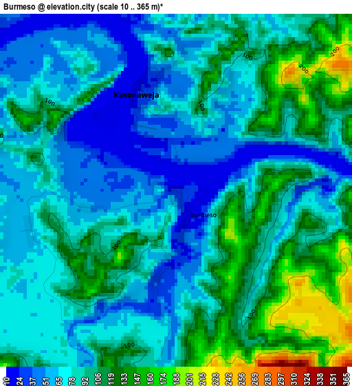 Burmeso elevation map