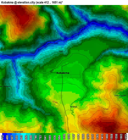 Kobakma elevation map