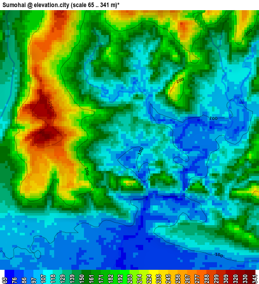 Sumohai elevation map
