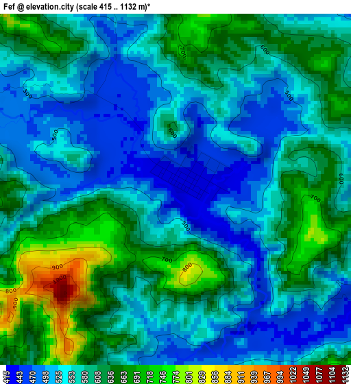 Fef elevation map