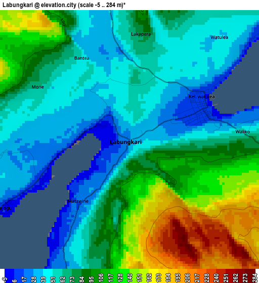 Labungkari elevation map