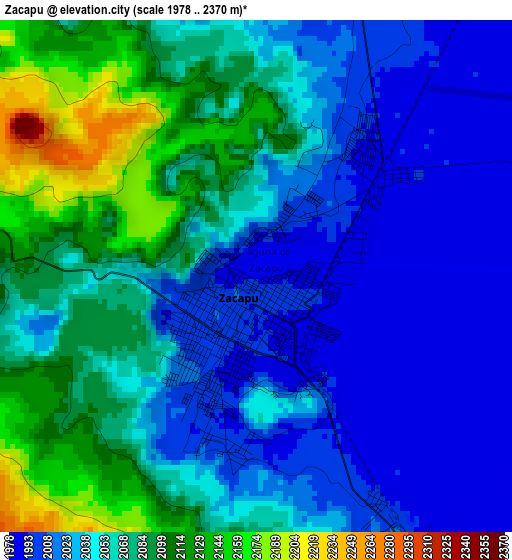 Zacapu elevation map