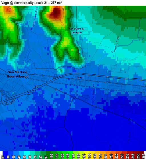 Vago elevation map