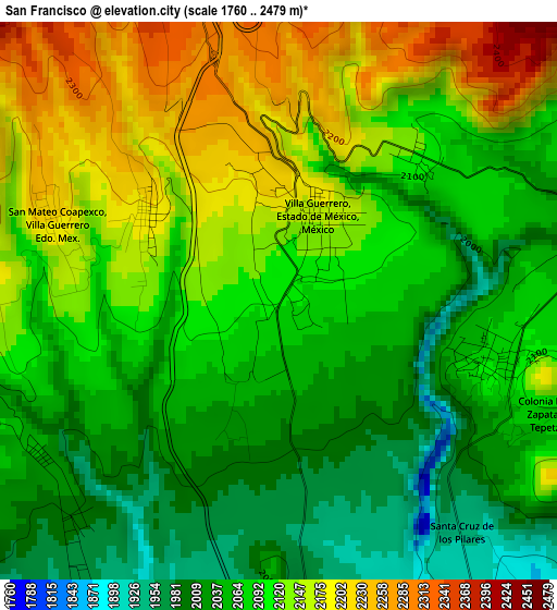 San Francisco elevation map