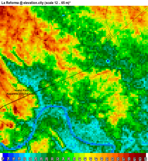 La Reforma elevation map