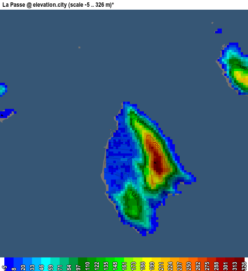 La Passe elevation map