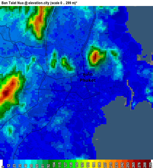 Ban Talat Nua elevation map