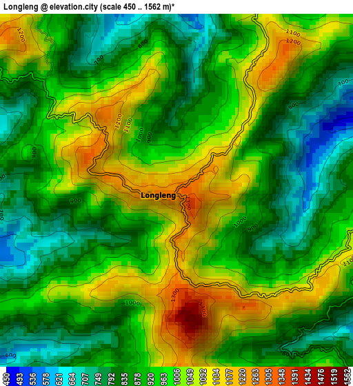Longleng elevation map