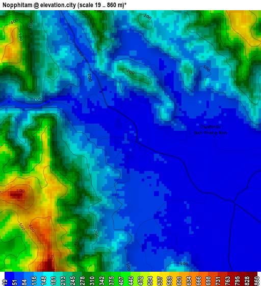 Nopphitam elevation map