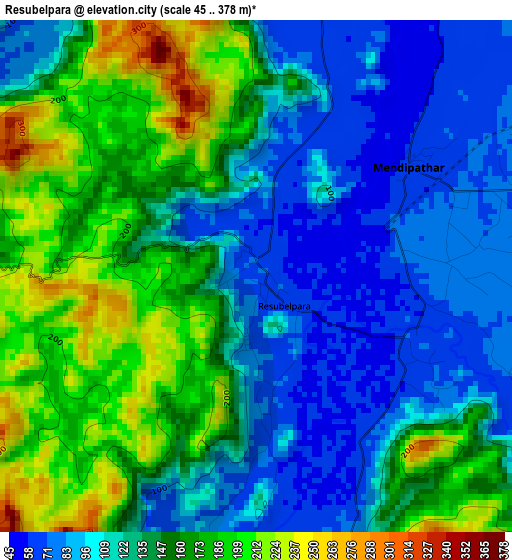 Resubelpara elevation map