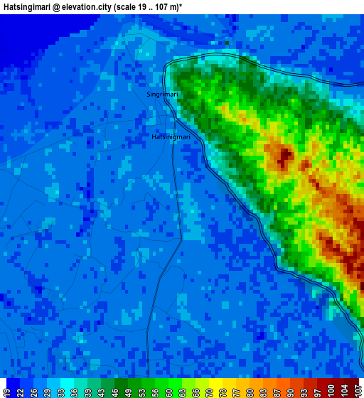 Hatsingimari elevation map